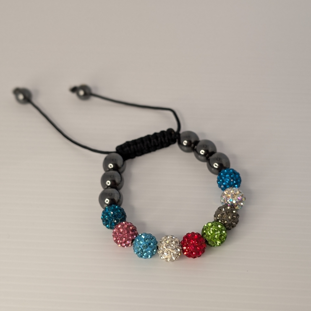 Shamballa Bracelet Multicolor Crystals.
